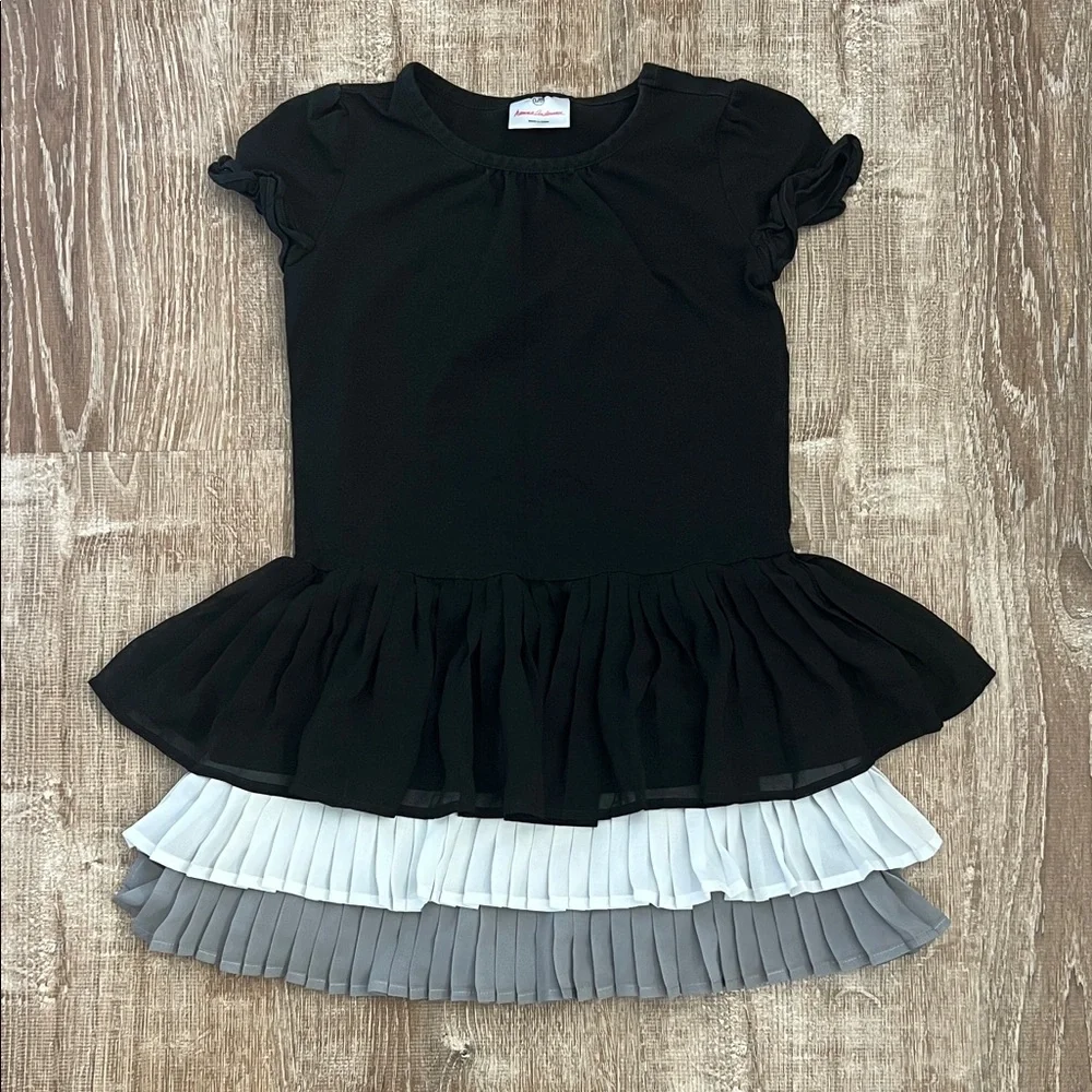 Hanna Andersson Pleats and Thank U Black Dress size 6/7